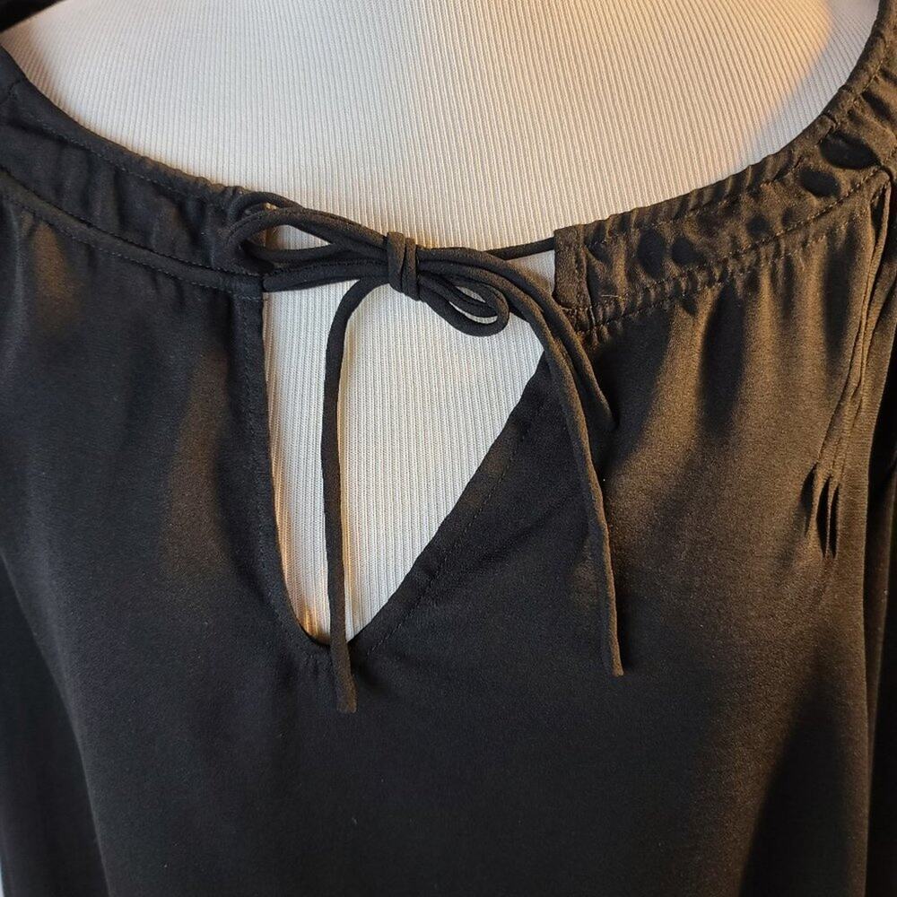 Express Black Top With Two Tie Strings On Neckline - image 6